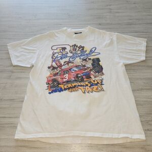 Vtg Chase Authentics T-shirt Dale Earnhardt Teaming Up With Taz Adult Large C4